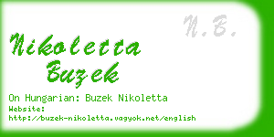 nikoletta buzek business card